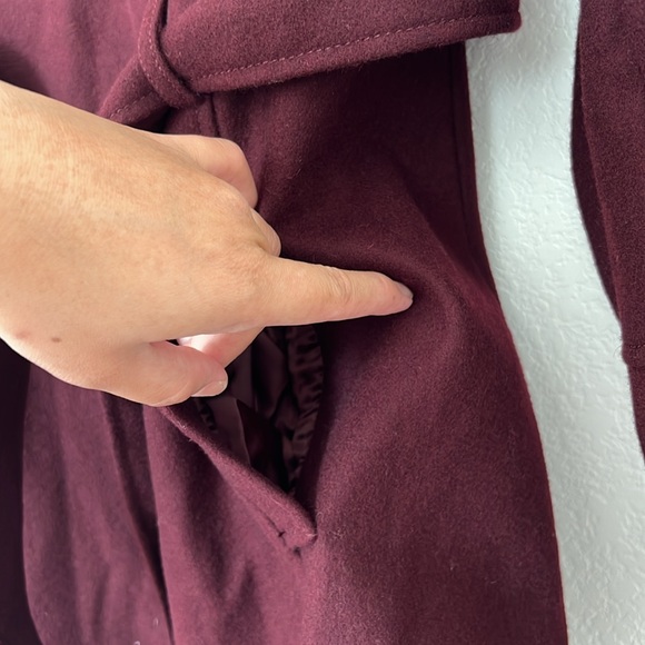 Guess Asymmetrical Wool Blend Coat Size Medium - Picture 6 of 12